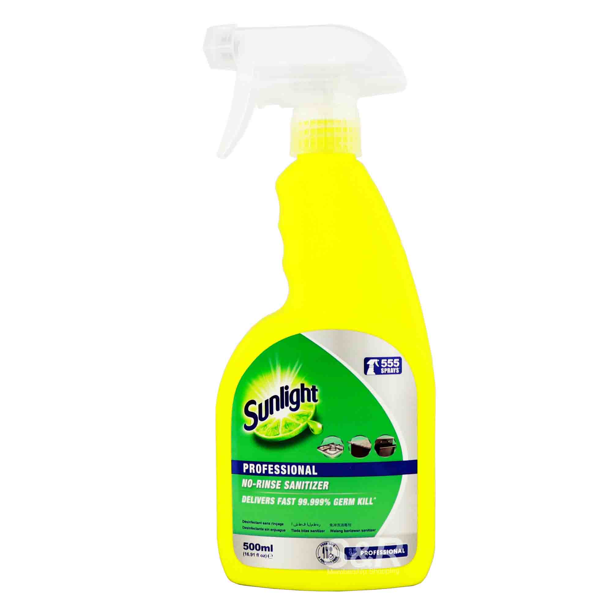 Sunlight Professional No-Rinse Sanitizer 500mL Sunlight Professional No-Rinse Sanitizer 500mL